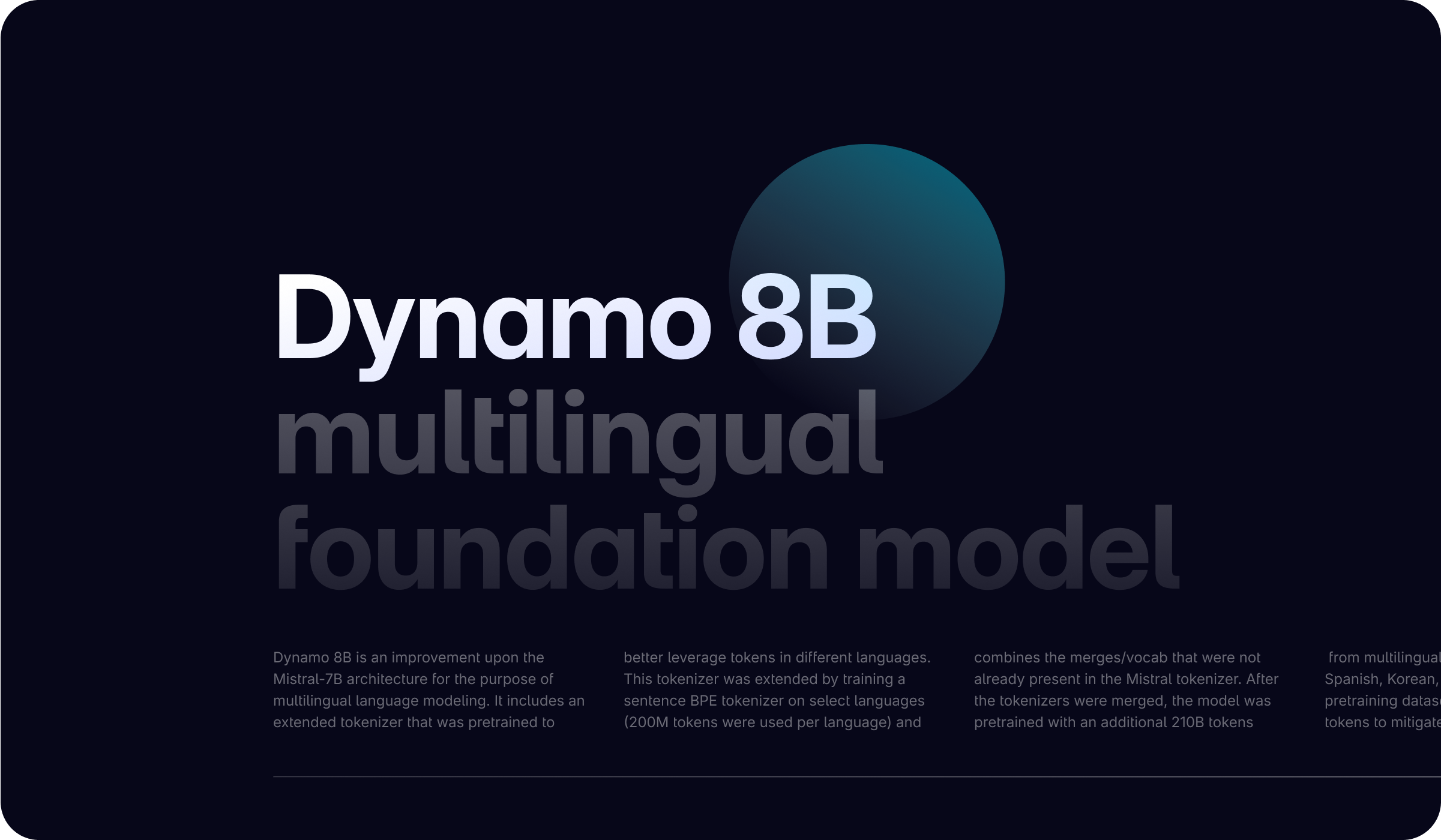 Dynamo 8B: A Multilingual Foundation for Global Enterprises